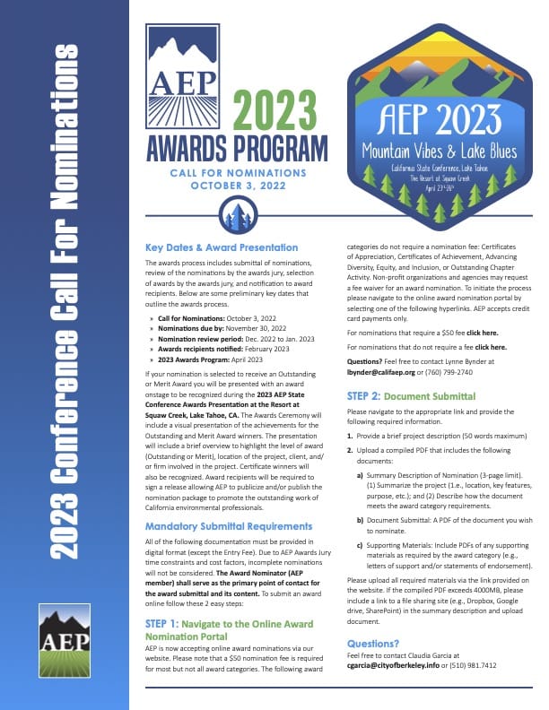 2023 AEP Conference California Association of Environmental Professionals